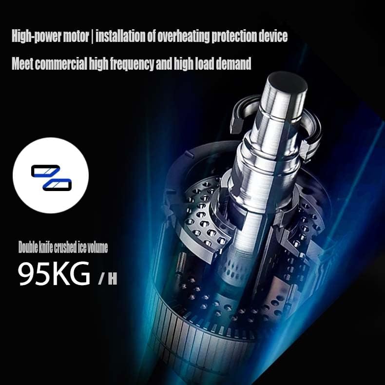 High-Power Ice Crusher, Commercial Hit The Ice Machine, Electric Household Ice Shaver, Large Commercial Milk Tea Shop for Hot Pot Shop