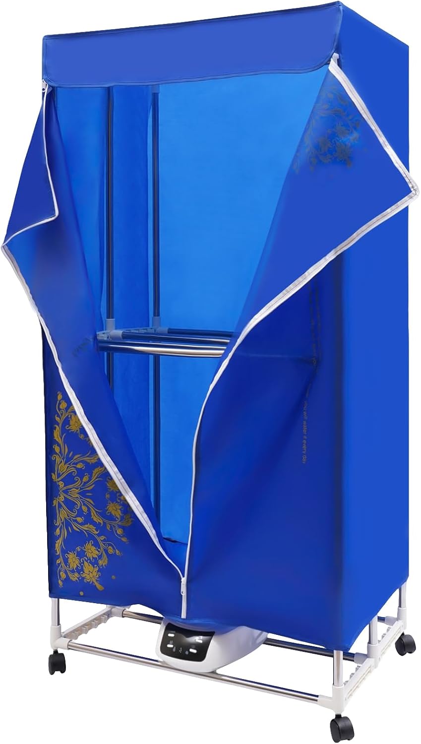 Electric Laundry Dryer 66.14lbs Capacity Portable Clothes Dryer Machine 3 Gears Clothes Dryer 2-layer Electric Drying Machine Travel Dryer For Home Apartment 60-70℃