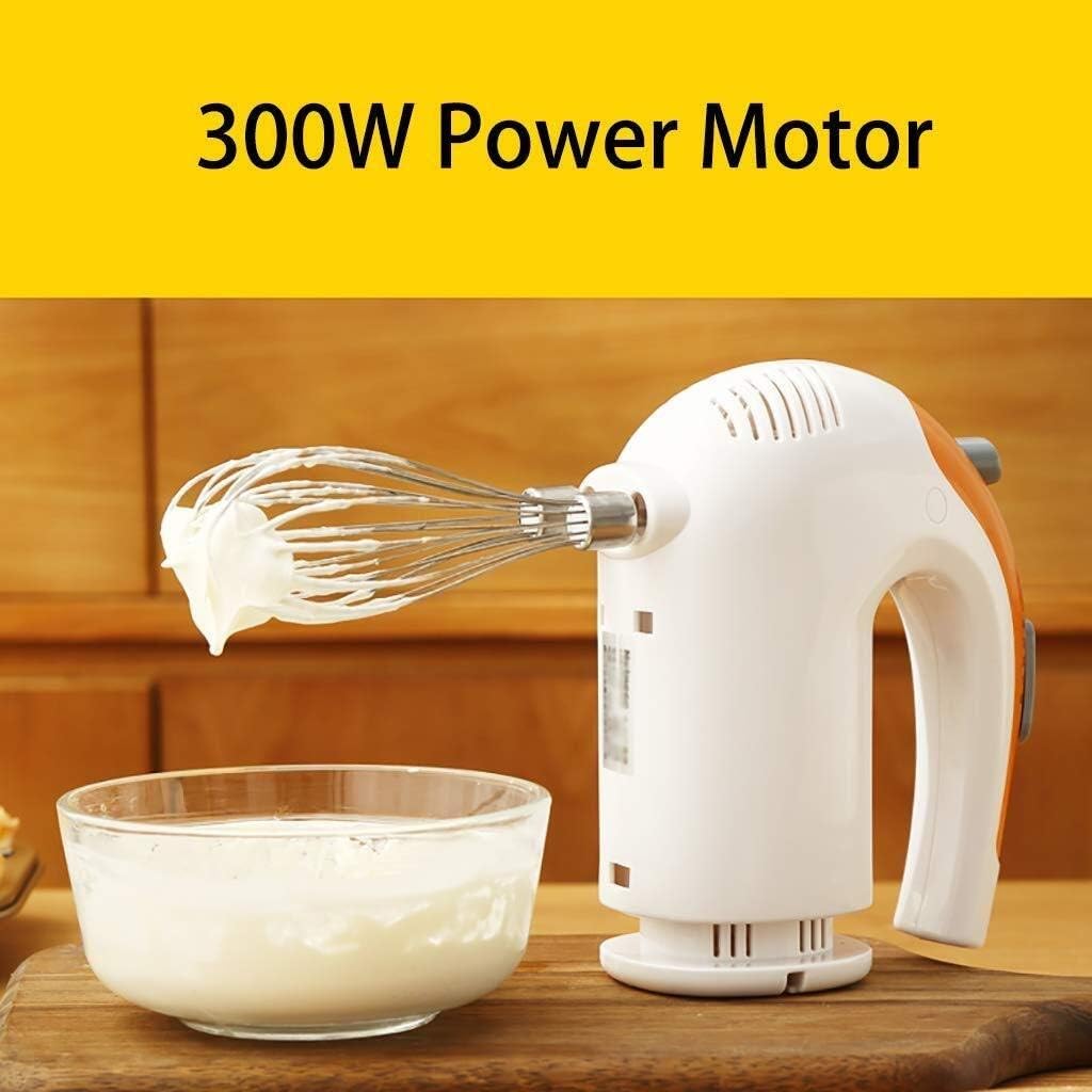 Stand Mixer,Dough Mixer, Stainless Steel Hand Mixer 300W High Power Electric Mixer for Mixing Egg, Cream, Batter, Easy to Manual Blender Egg Beater(002)