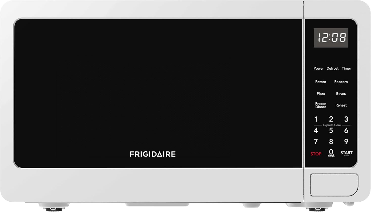 Frigidaire Countertop Microwave - Digital Control Panel - 6 Auto Cooking Settings - 10 Power Levels - Child Safety Lock - 0.7 Cu. Ft., White