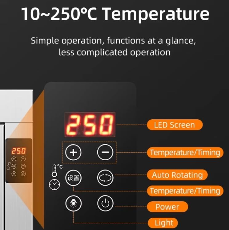 Electric Commercial Duck Rotisserie Oven,Multi-Function Vertical Oven 170QT, Designed For Baking, Roasting, Broiling, And Rotisserie-Style Cooking,Microwave And Hot Air Circulation 220V