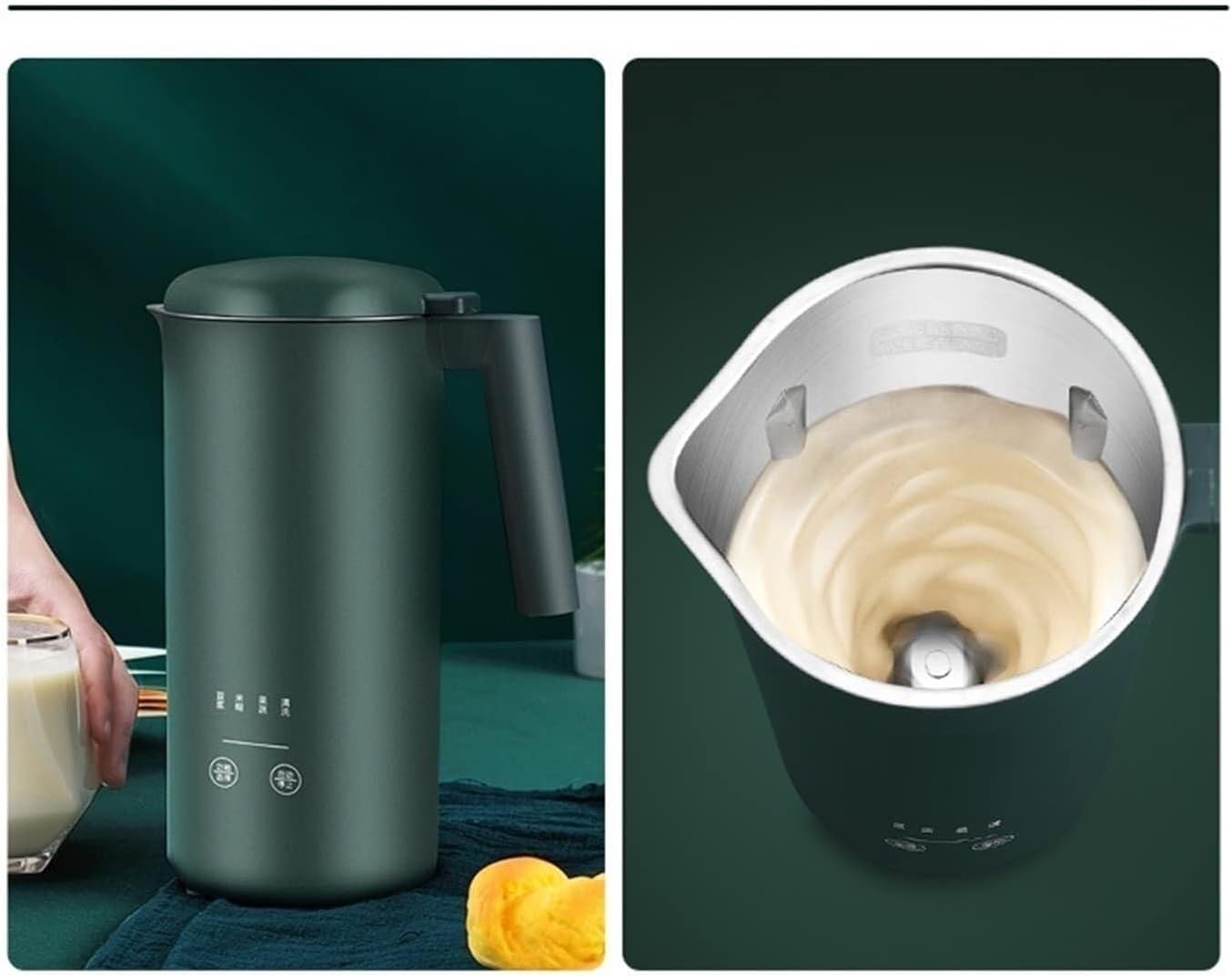 Electric Soybean Milk Grinder & Juicer, 350ML Mini Blender with Heating Function, 220V, Stainless Steel Liner(Type F,E-220)