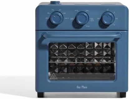 Our Place Wonder Oven | 6-in-1 Stainless Steel Air Fryer Toaster Oven Combo with Basket, Rack, Pan & Tray | Compact 13 QT Countertop Capacity - Toast, Roast, Bake, Reheat, Broil & Steam | Blue Salt