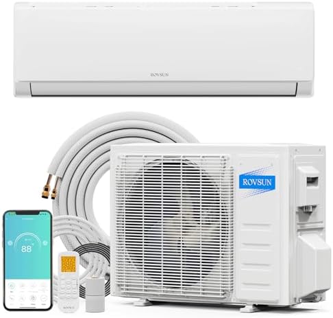 ROVSUN 24000 BTU Wifi Enabled Mini Split Air Conditioner & Heater with Inverter, 21 SEER2 Energy Saving 230V Ductless Split AC Unit with Pre-Charged Condenser, Heat Pump & Installation Kit