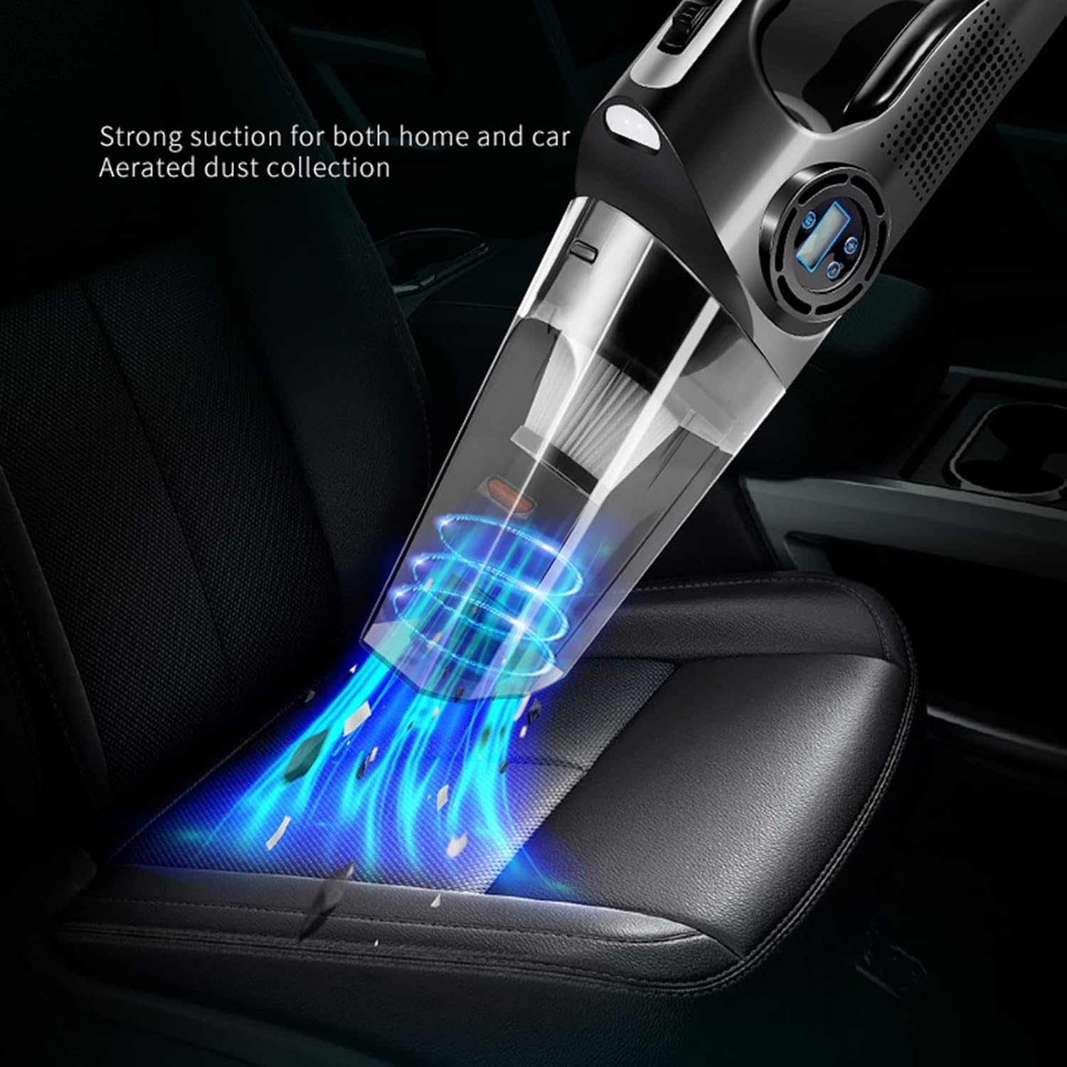 4 in 1 120W 8000PA Handheld Vacuum Cleaner with LED Light Powerful Vacuum Cleaner Wet & Dry Use for Auto Car Home Computer,Wireless,Pointer