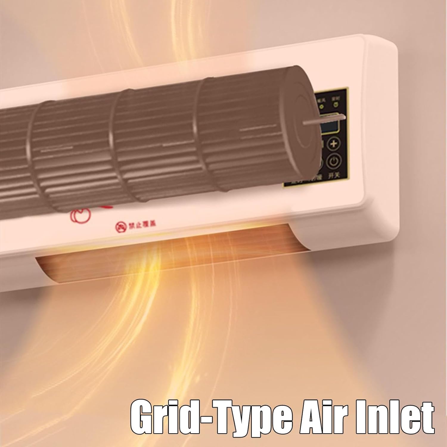 Wall Mounted Air Conditioner 2 In 1 Mini AC Unit Cooling and Heating System White Wall Mounted Fan for Bedroom Living Room Office, 110V Small Smart Air Conditioner(White)