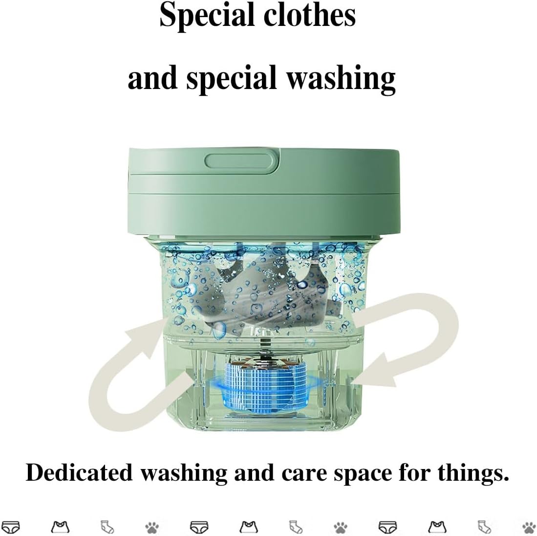 Generic Portable Washing Machine 14L Upgraded Large Capacity Washer 2 In 1 Apartment Washers 7.5x7.5x11in Foldable Washers Space Saver For Cleaning Sock, Underwear(Khaki), 19*19*27cm