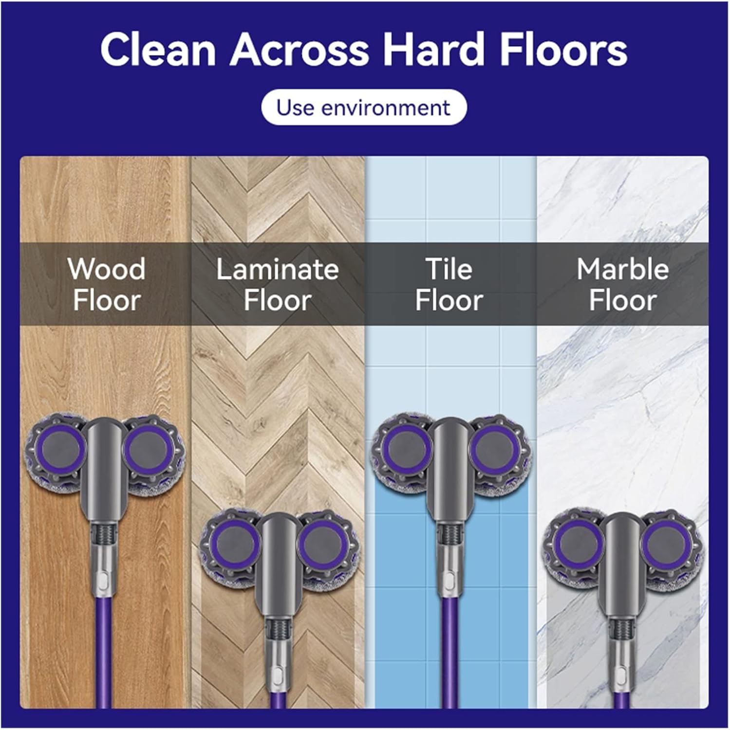 Electric Wet Dry Mopping Head Compatible with Dyson V12 Digital Slim, V10 Slim Cordless Vacuum Cleaner Replaceable Parts