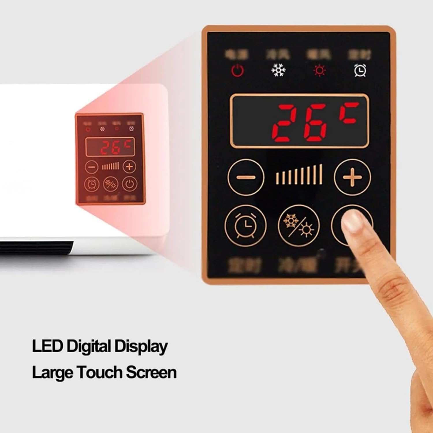 Climafy Portable Ductless Air Conditioner, Wall Mounted Split Max Air Conditioner, Mini Split Ac/Heating System Super Quiet Fast Cooling/Heating for Bedroom Living Room B 1PCS