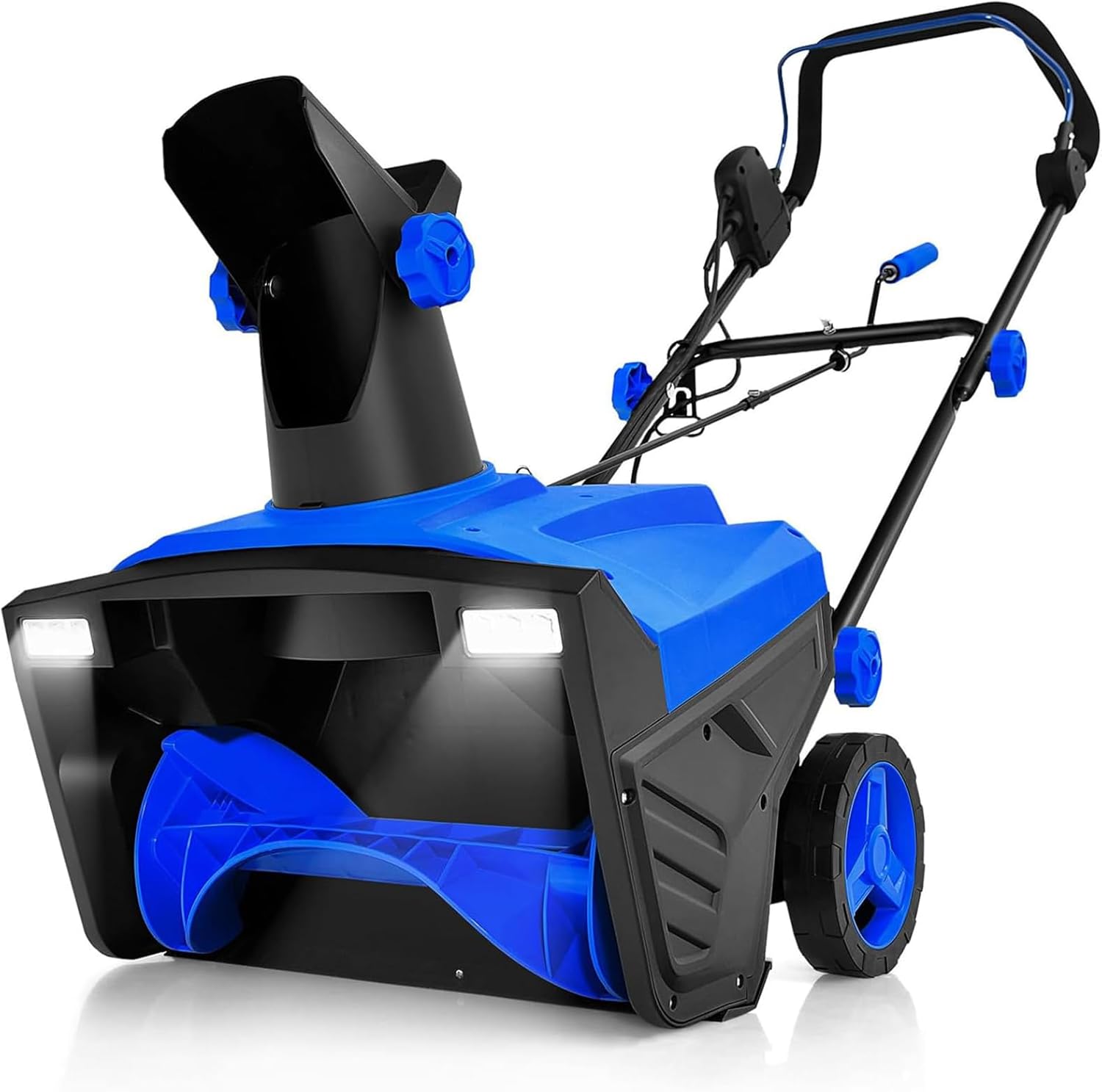 220v Walk-Behind Corded Electric Snowblowe, Electric Snow Blower, 56cm Width, 7.6m Throwing Distance, Dual LED Lights 180° Adjustable Chute & Clean-Out Tool, High-Capacity for Large Driveways Walkway