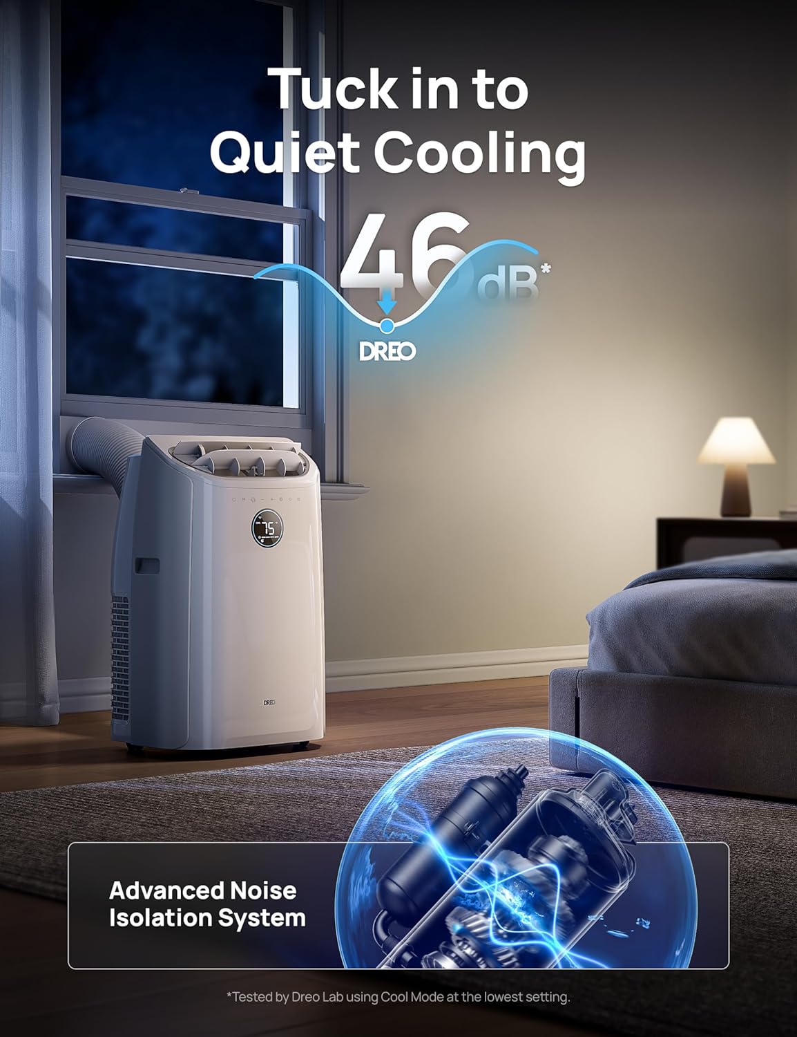 Dreo Portable Air Conditioners, 14000 BTU AC Unit for Bedroom with Drainage-Free Cooling, 3-in-1 with Fan & Dehumidifier, Touch/APP/Voice/Remote, 24h Timer, Smart Floor AC for Room Indoors, AC516S