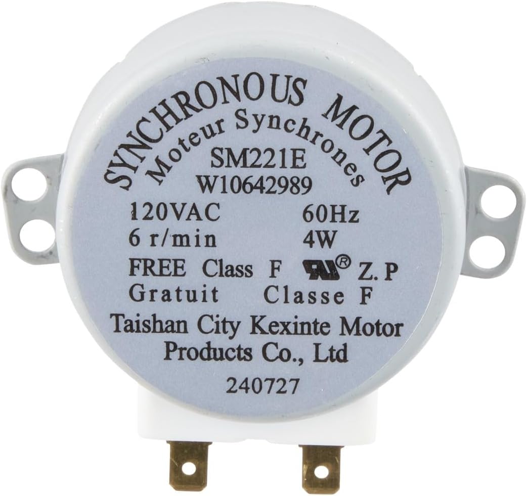 Whirlpool W10642989 OEM Microwave Turntable Motor, White