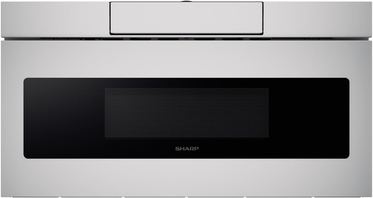 SHARP SMD3070ASY Microwave Drawer Oven, 30-inch, 1.2 Cubic Feet, 950 Watt, Concealed Angled Touch Control Panel with Digital LCD Display, Stainless Steel