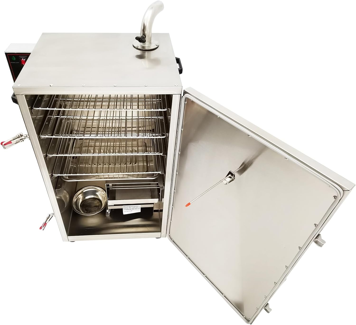 Electric BBQ Meat Smoker Commercial Vertical Digital Side Wood Chip Loader Grill Sausage Smoke Oven 5 Detachable Racks 110V 95-248℉