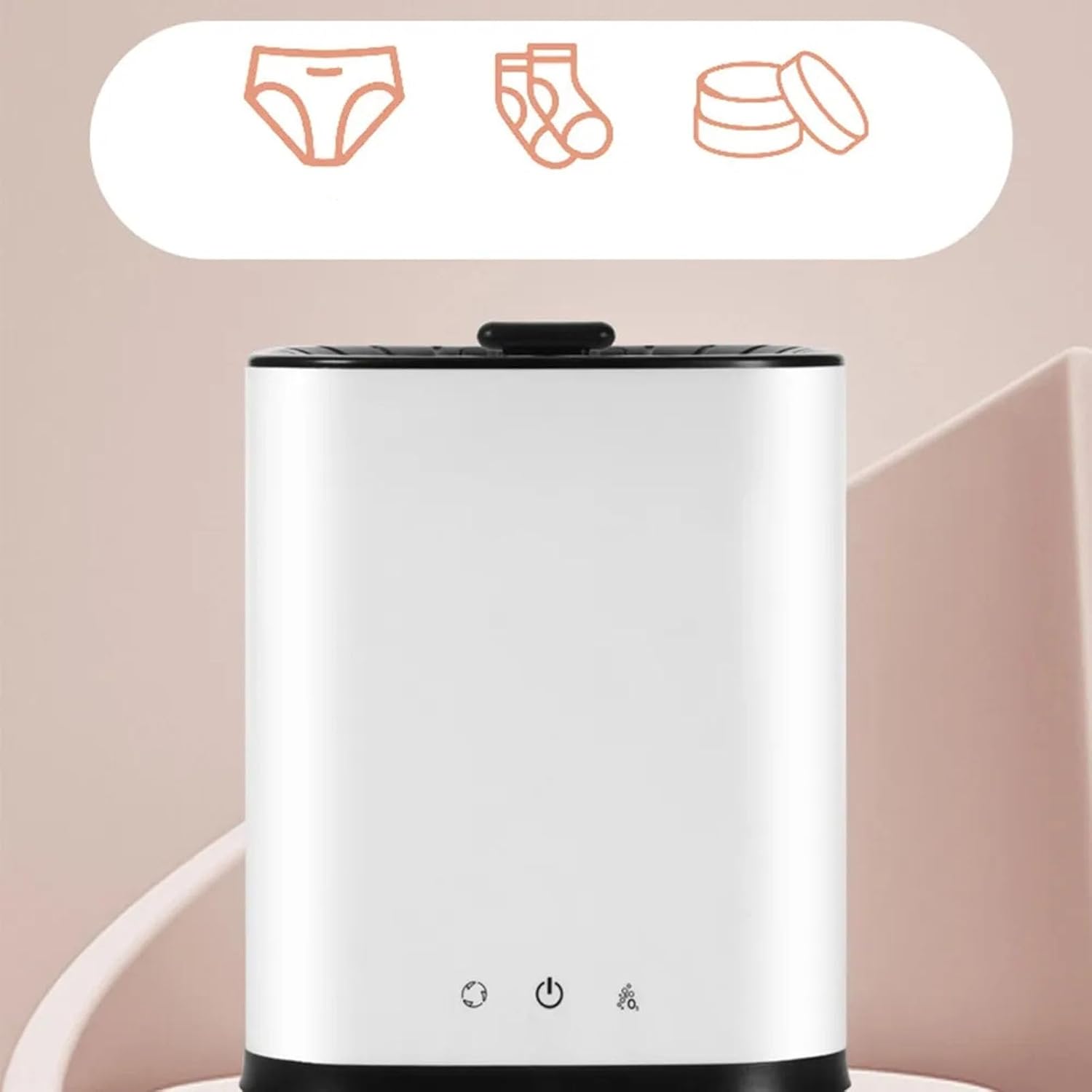 Mini Portable Washing Machine, Efficiently Cleans Small Items Washer for Travel Apartment Dorm