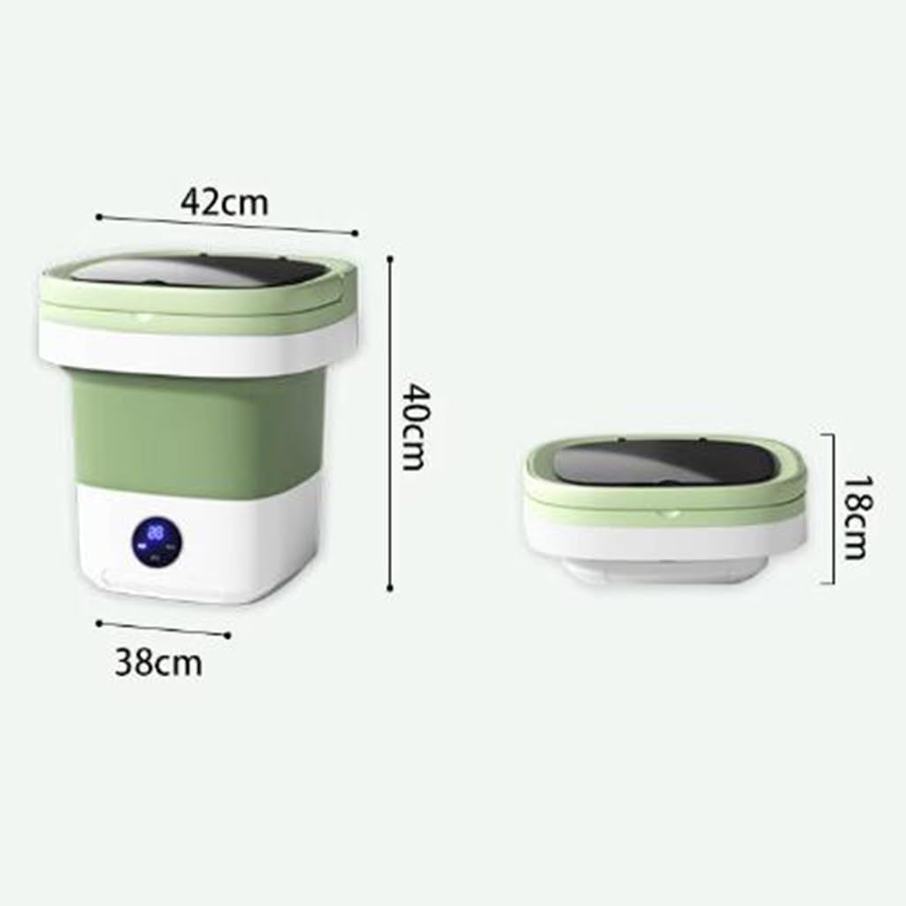 Folding Washing Machine, Small And Large Capacity Portable Washing Machine For Underwear Or Small Items, Suitable For Apartments, Laundry, Camping, RV, Travel (Color : Purple, Size : 42 * 40cm)
