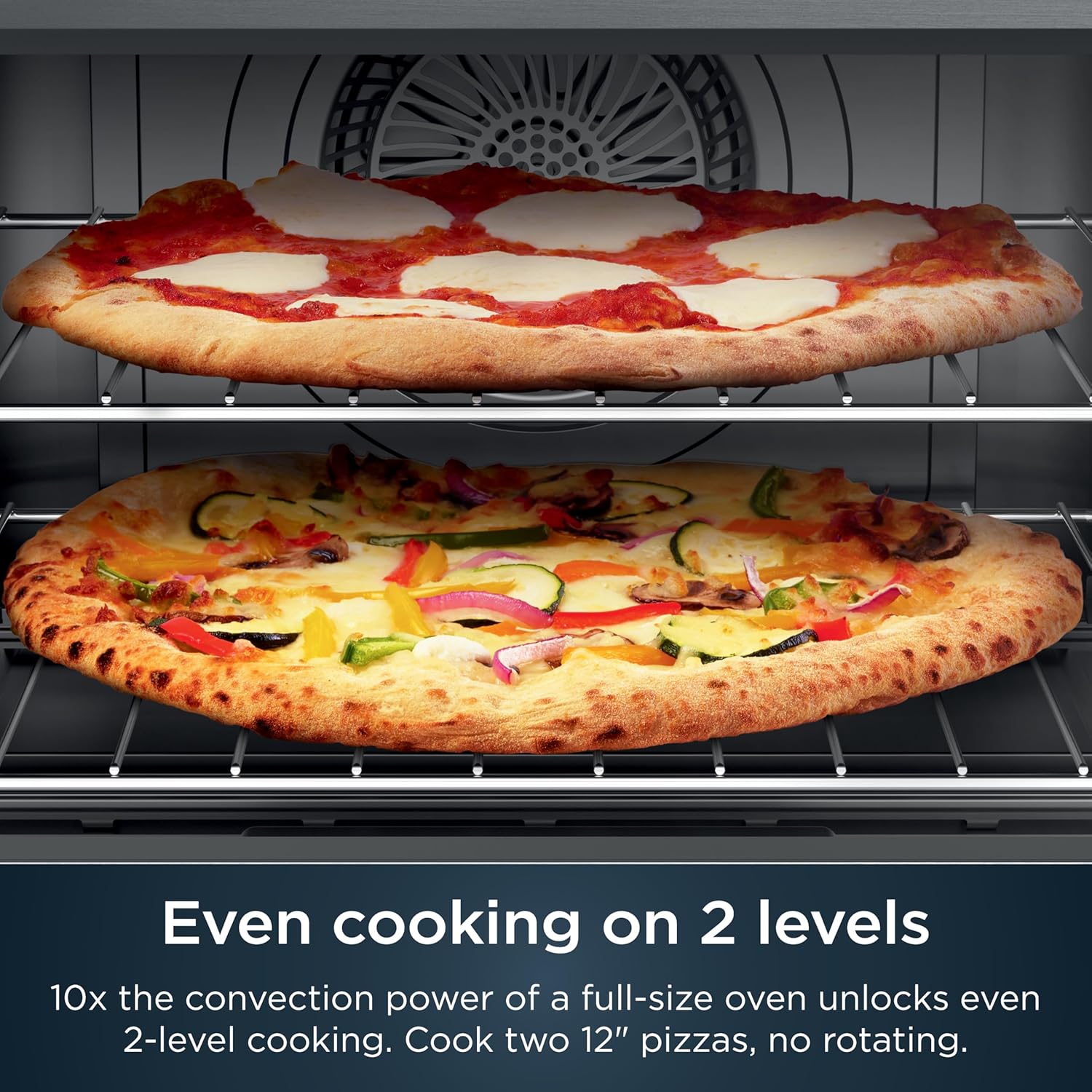 Ninja Air Fryer & Toaster Oven | Prestige Smart XL Countertop Oven | Bakes up to 20 Cookies, Fits up to a 12lb Turkey | Pizza, Toast, Bake, Air Fry & Reheat | 1800 Watts | Stainless Steel | DT501​