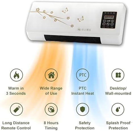 Enchantia Ductless Wall Air Conditioner, Wall-Mounted Desktop 2 In 1 Wall Mounted Ac, Silent Portable Smart Air Conditioner with Remote Control for Home Bedroom Living Room