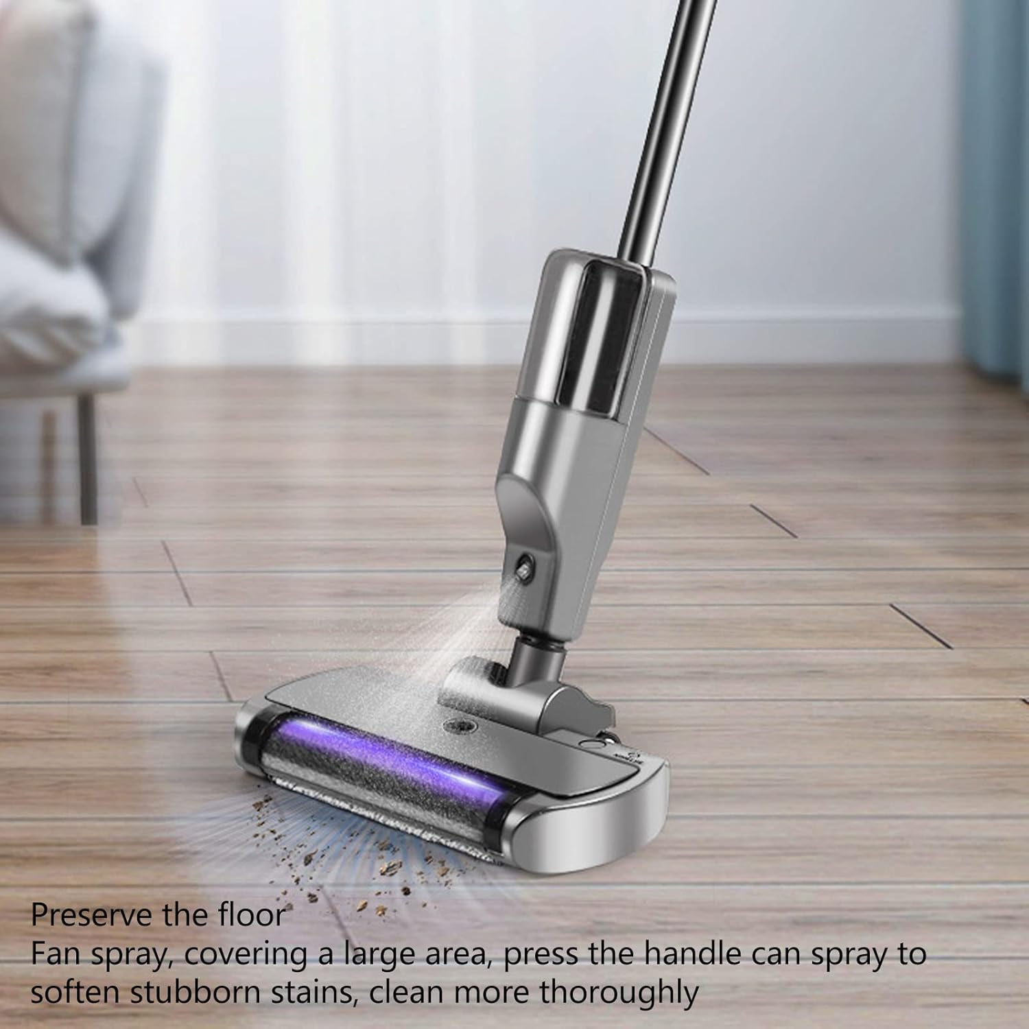 Wet Dry Vacuum Cleaner, USB Rechargeable Handheld Wet Dry Mopping Machine, Floor Cleaner Mop for Home Use