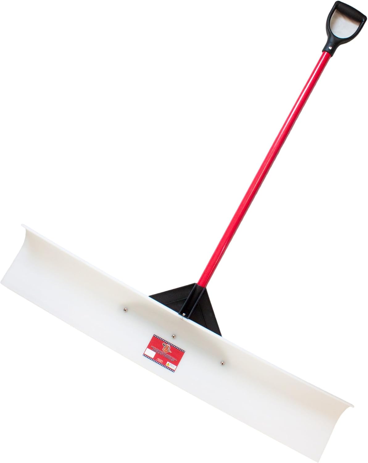 Bully Tools Heavy Duty Snow Pusher - High Molecular Weight Shovel with Fiberglass D-Grip Handle for Driveways, Sidewalks and Large Areas - Durable Winter Clearing Tool - 100% Made in The USA, 48-Inch
