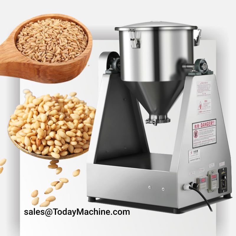 TODAYMACH Mini Double Cone Tumbler Blender Herbs Spice Herbals Powder Barrel Mixer 100kg 200kg, RED, SZH-30-043-7