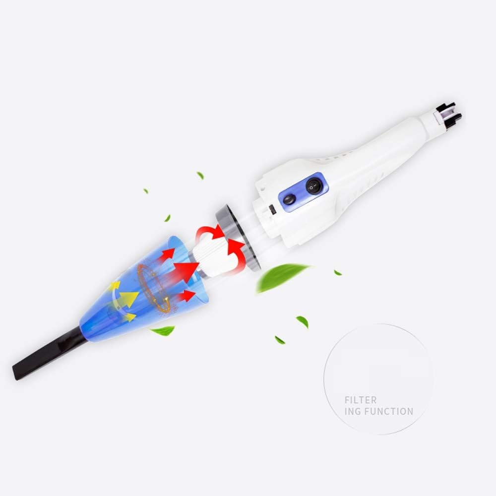 Hard Floor Vacuum Handheld Pusher Dual-Purpose Vacuum Cleaner Vertical Mite Sweeper (Color : Blue)