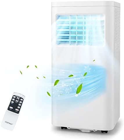 KOTEK Air Conditioner Portable for Room up to 250 Sq. Ft, 8000 BTU 4-in-1 AC Unit Works as Dehumidifier, Fan & Cooler w/Sleep Mode, Portable Air Conditioners w/Remote, Window Kit (White-6000BTU(SACC))
