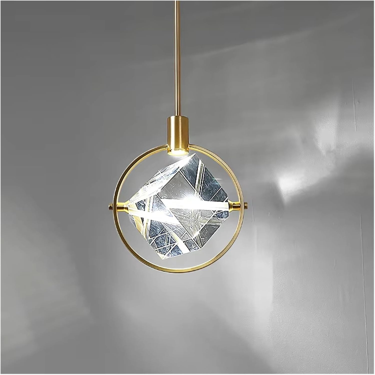 Modern K9 Crystal Bedroom Bedside Pendant Lights Nordic Living Room Luxury Chandelier Aisle Restaurant LED Kitchen Island Hanging Lamps,Household