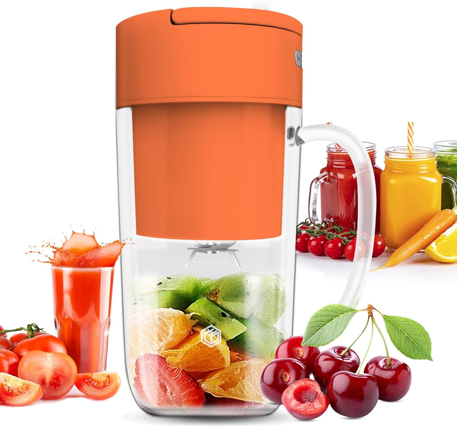 Portable Blender, 10 oz Mini Personal Blender for Smoothies, Fruits, and Veggies with Rechargeable USB, Easy to Clean suitable for Traveling or Camping