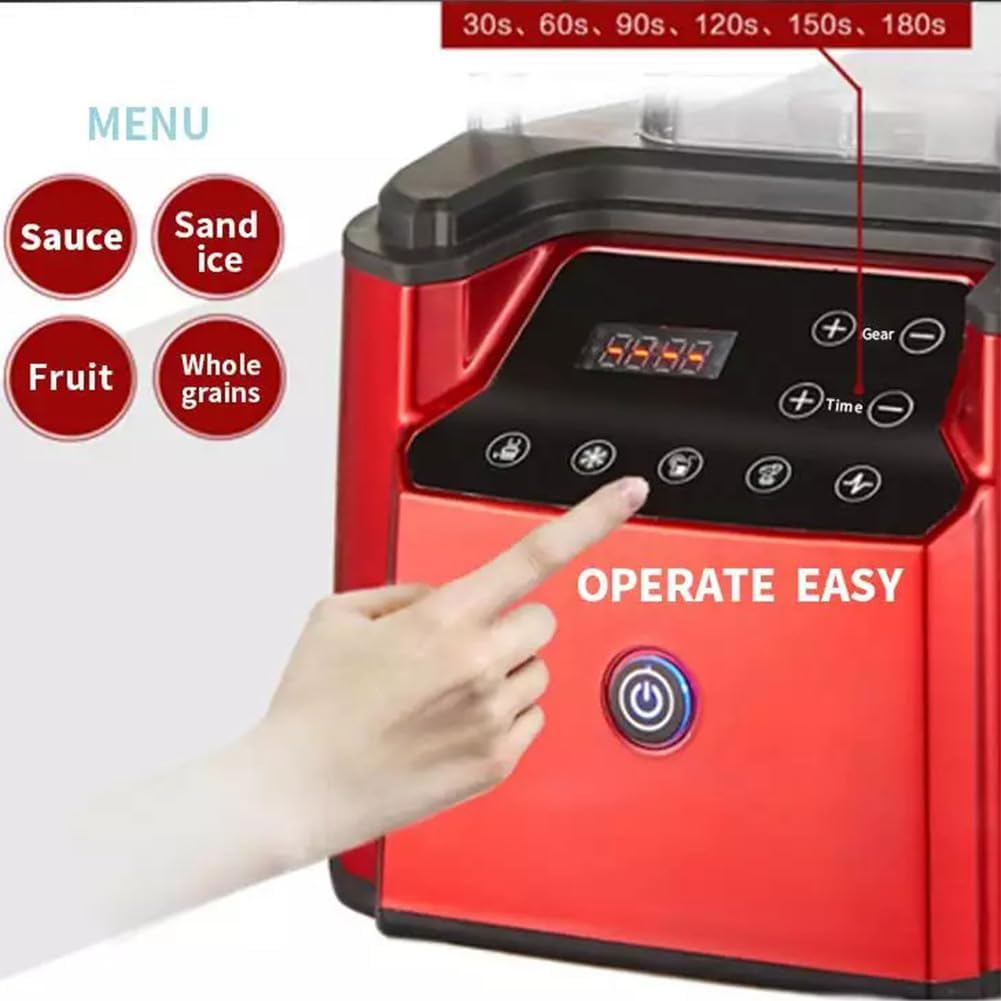 Blender Smoothie Maker with Sound Enclosure, Commercial Fruit Juice Smoothie Maker Professional Countertop Blender, Silent Broken Wall Cooking Machine, for Smoothie, Fruits B