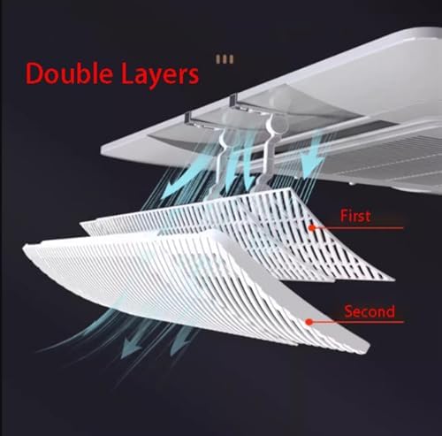 Air conditioning deflector 4 PCS Ceiling Air Conditioner Deflector Vent Deflector for Home Office Public Area, Air Conditioning Baffle Central Air Conditioner'S Register Grille