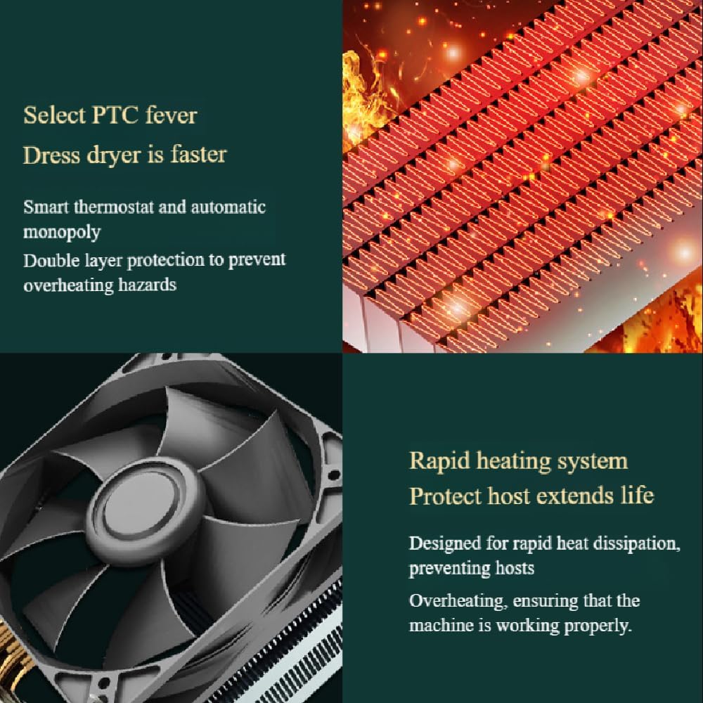 Portable Clothes Dryer, 2300W Mini Portable Electric Laundry Dryer, Super Quiet Warmer Drying Rack With Remote Control 8 Gear Temperature Adjustment Dryer for Travel,RV, Home,Apartment