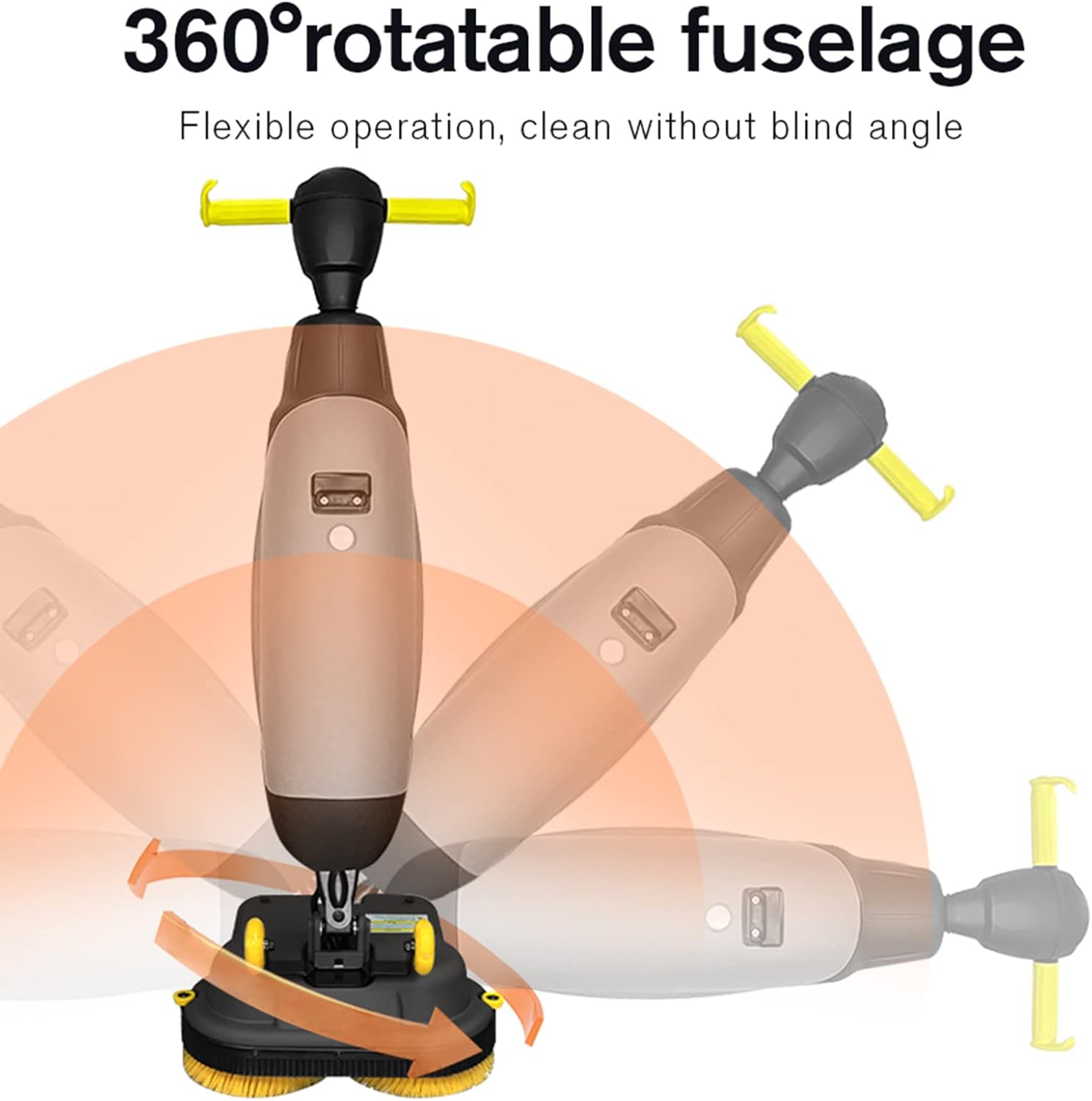 Commercial Floor Washer and Scrubber Machine-Powerful, Deep-Cleaning, Dual-Brush, Power Scrubber for Various Floor Types