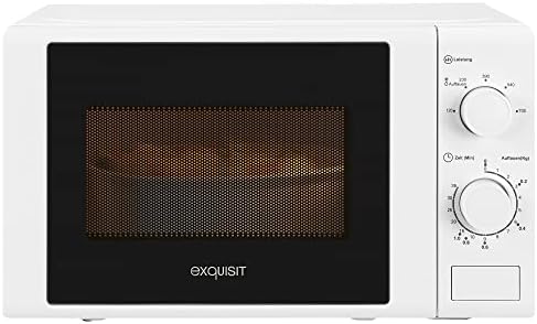 Exquisit MW900-030 Stand Mikrowelle, 44 cm breit, 700W, 20L, 5 Leistungsstufen, white