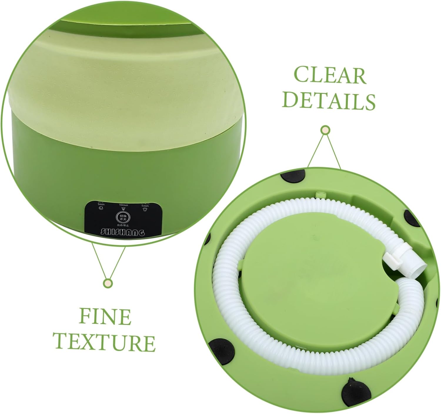 TEHAUX Portable Mini Washing Machine 6L Foldable Travel Washer for Camping Travel and Apartments Lightweight Collapsible Clothes Dryer Rotating Clean Function