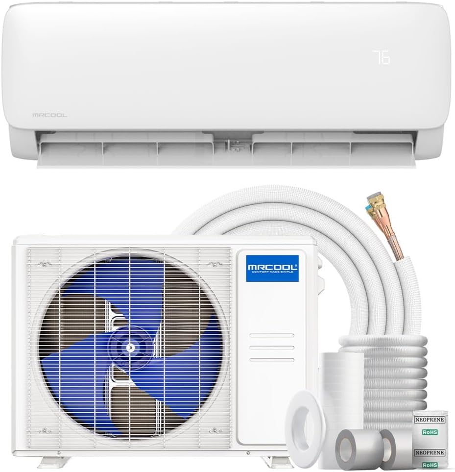MrCool Easy Pro 24k BTU 18.9 SEER2 Ductless Heat Pump Split System 5th Generation - DIY Mini Split w/ 16ft Lineset & 1 YR Labor Warranty by IWAE