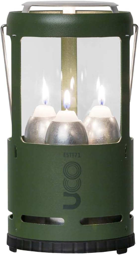UCO Candlelier Candle Lantern, Candle Lanterns for Real Candles, Perfect Outdoor Gear for Camping or for Power Outages, Includes 3 Long Burning Candles