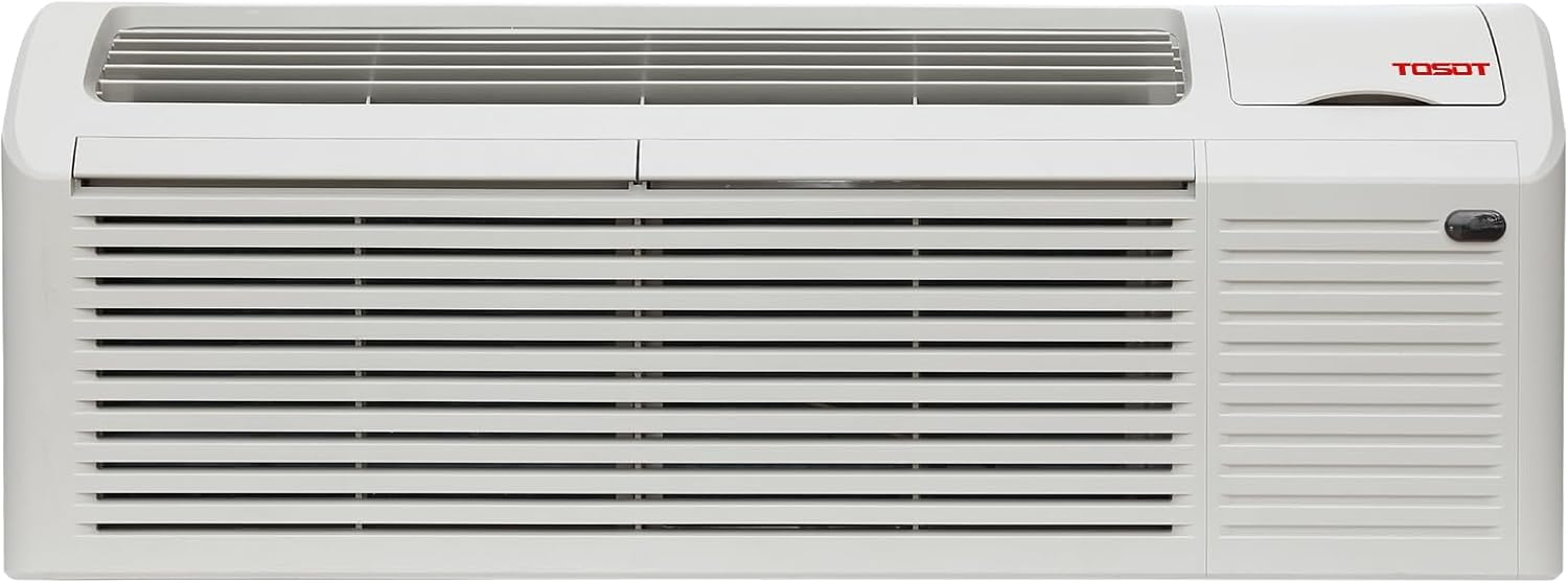 TOSOT 15,000 BTU PTAC Heating and Cooling, Inverter Packaged Terminal Air Conditioner with Heat Pump and 3.5 kW Electric Heater, Ventilation, Works in 20 to 115℉, 11.6 COP, R32 Refrigerant, 230V