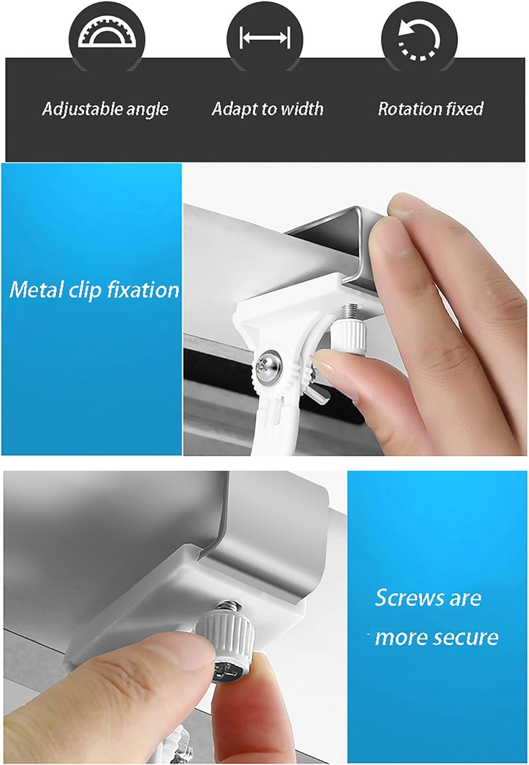 Air Conditioner Deflector for Ceiling Central Air Conditioning Telescopic Design 58-90cm, Angle Adjustable, Prevent The Air from Blowing Straight