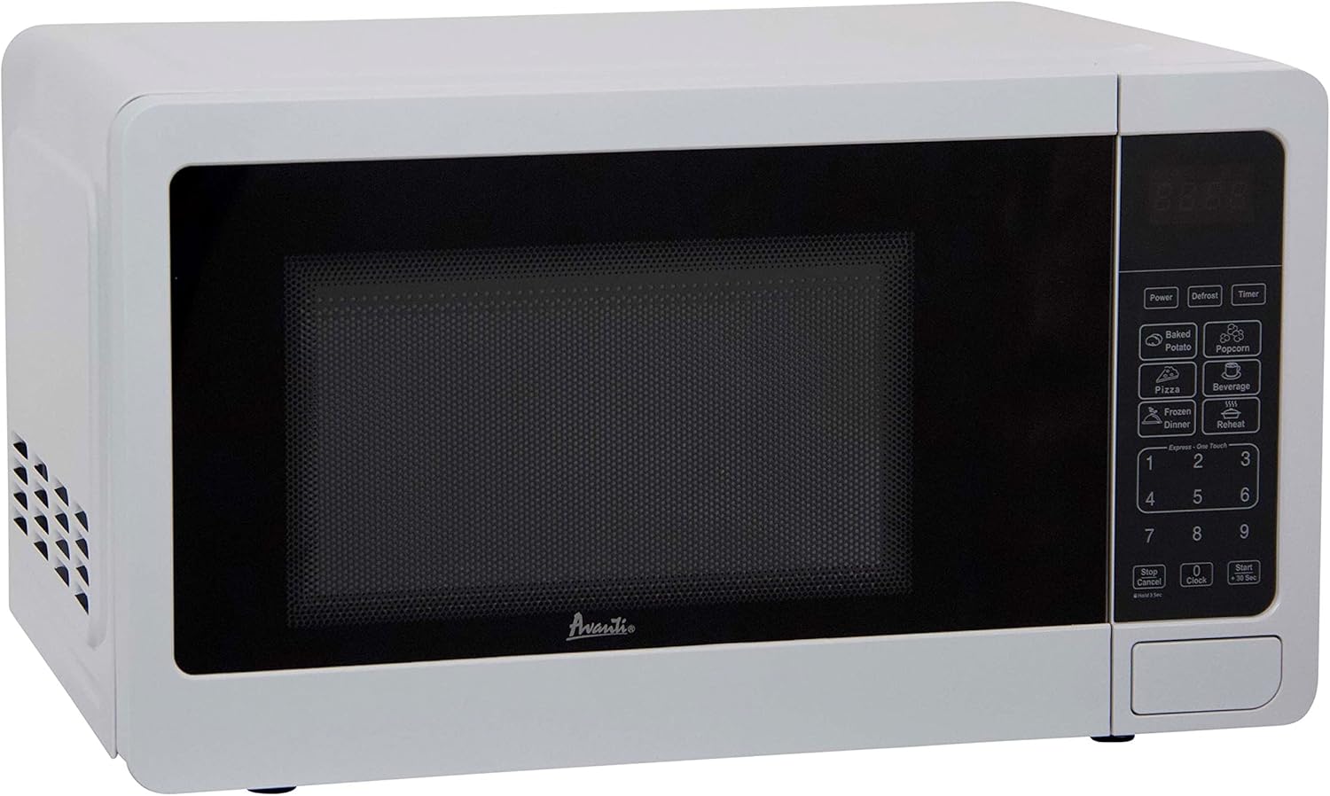 Avanti MT7V0W Microwave Oven 700-Watts Compact with 6 Pre Cooking Settings, Speed Defrost, Electronic Control Panel and Glass Turntable, White