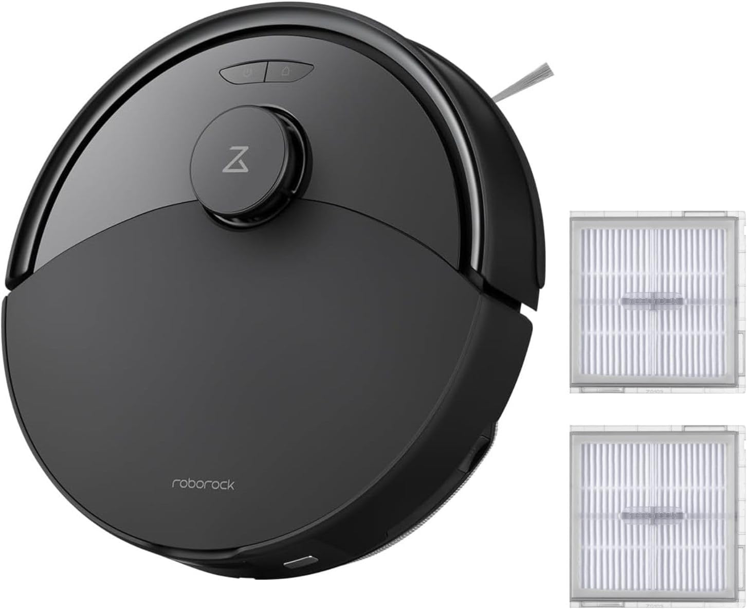 roborock Q10 X5 Robot Vacuum and Mop Combo Black with 2 Pack Washable Filter Replacement