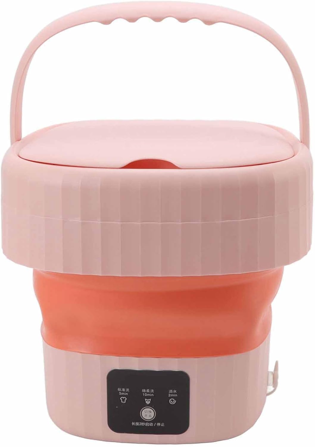 Portable Washing Machine,USB Powered Mini Turbo Washing Machine, Mini Compact Twin Tub Washing Machine Laundry Washer,Low Noise Foldable for Apartment Dorms RV Camping(US plug-pinks)