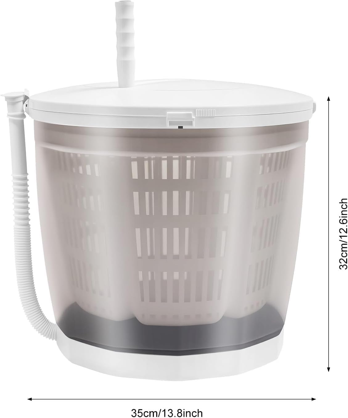 Hand Crank Manual Washing Machine 2 in 1 Non-Electric Washer Clothes Spinner Wringer for RV Travel