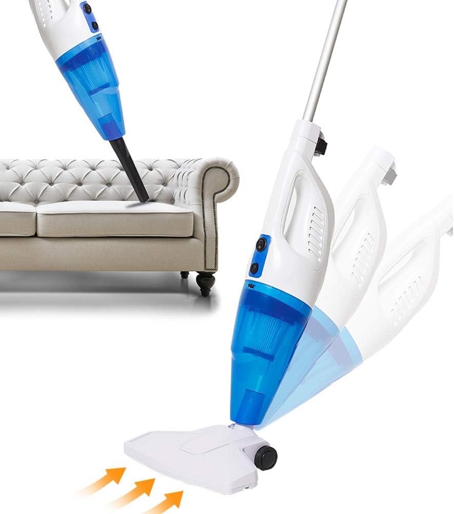 Hard Floor Vacuum Handheld Pusher Dual-Purpose Vacuum Cleaner Vertical Mite Sweeper (Color : Blue)