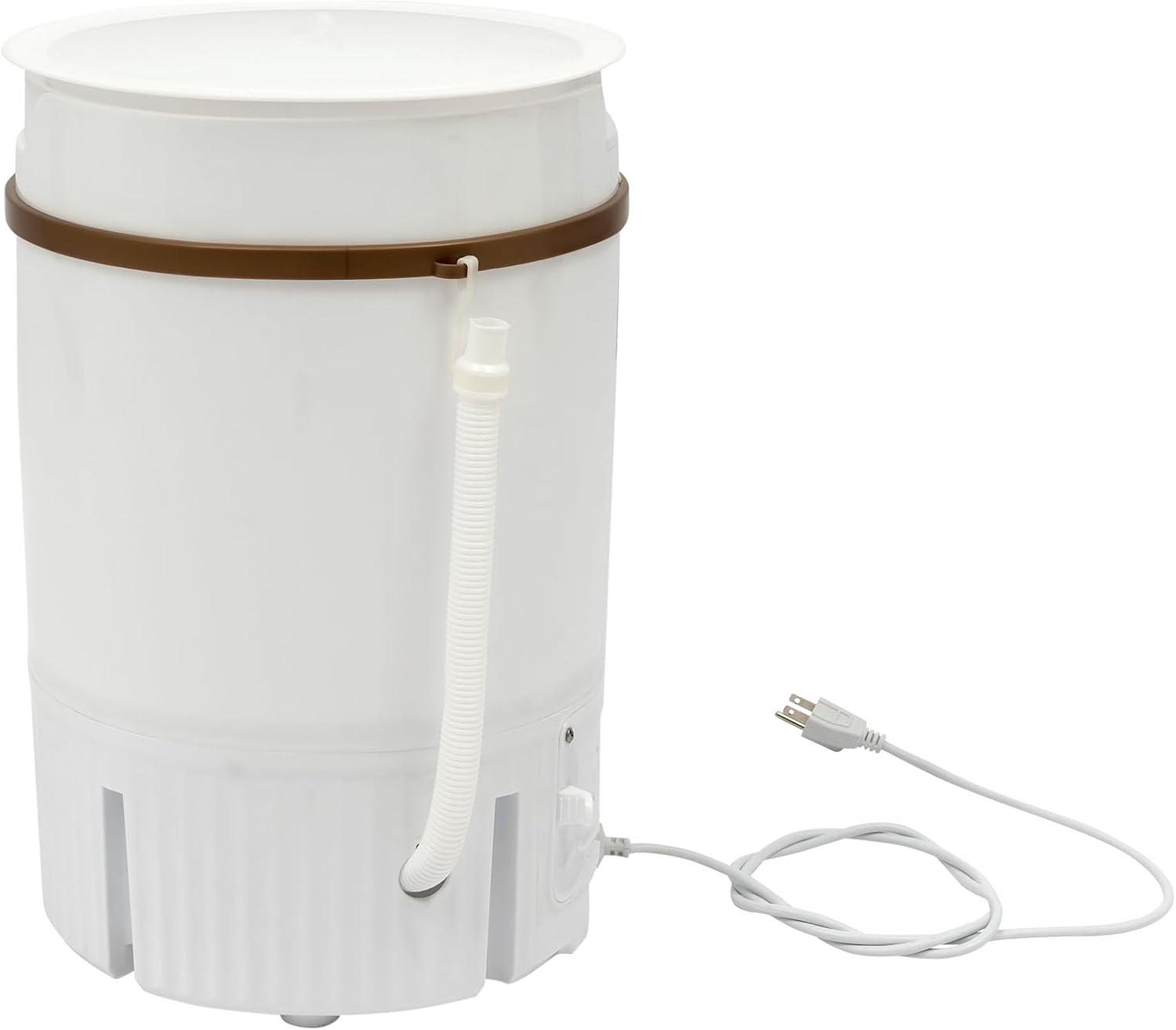 Mini Washing Machine, 260W Portable Compact Spin Dryer, 4.5L/1.19Gal Capacity Semi-Automatic Washer with Dehydration Basket-for Dorm, Travel, Clothes, Socks, Easy Use, 12.2 * 11.81 * 18.5in White