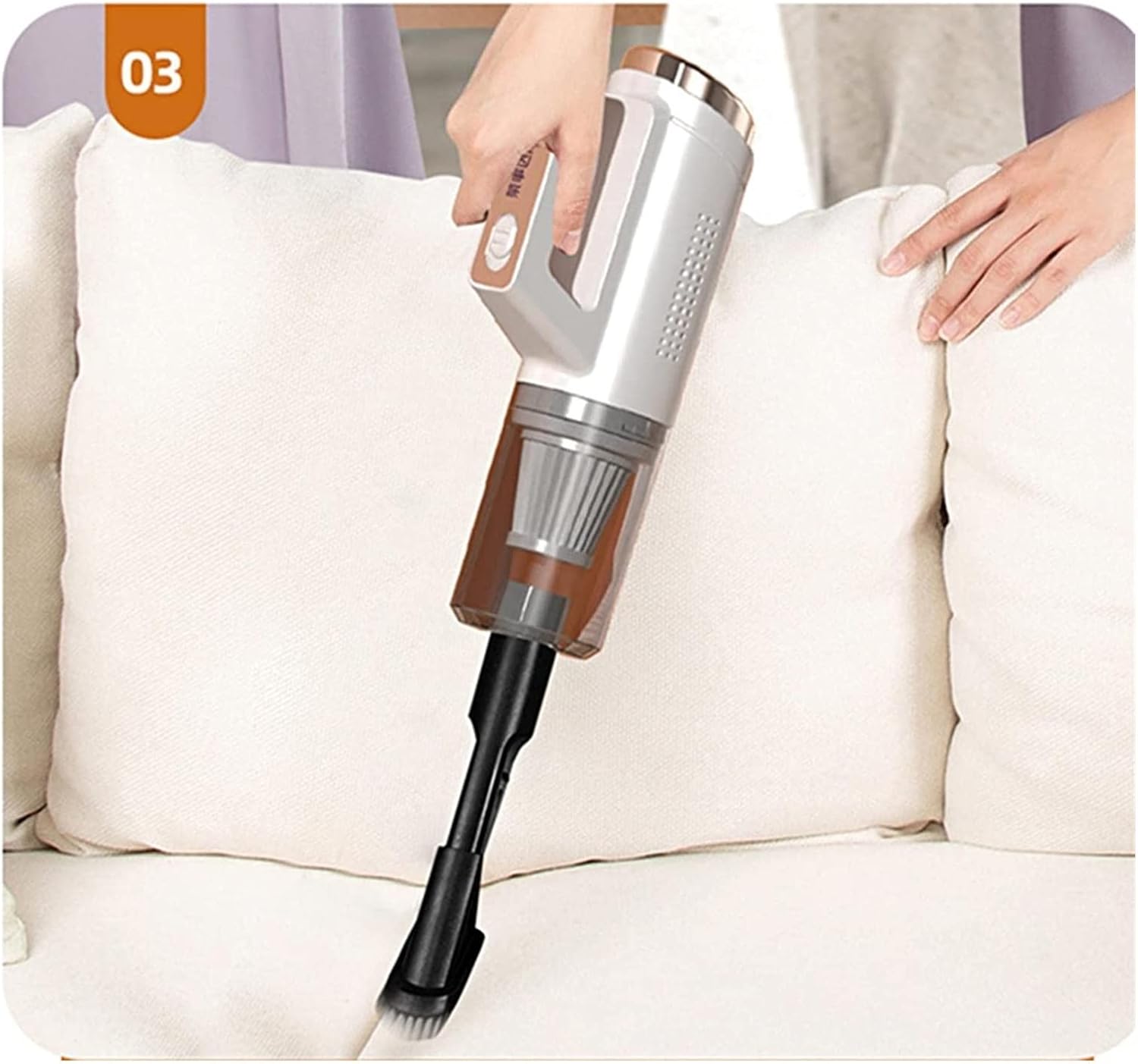 Cordless Stick Vacuum Cleaner, 120W Powerful Suction Stick Vacuum with 35 Mins Long Runtime, Lightweight Cordless Quiet Corners Vacuum Cleaner Aspirator for Home Carpet Sofa Hard Wood Floor Pet Hair（w