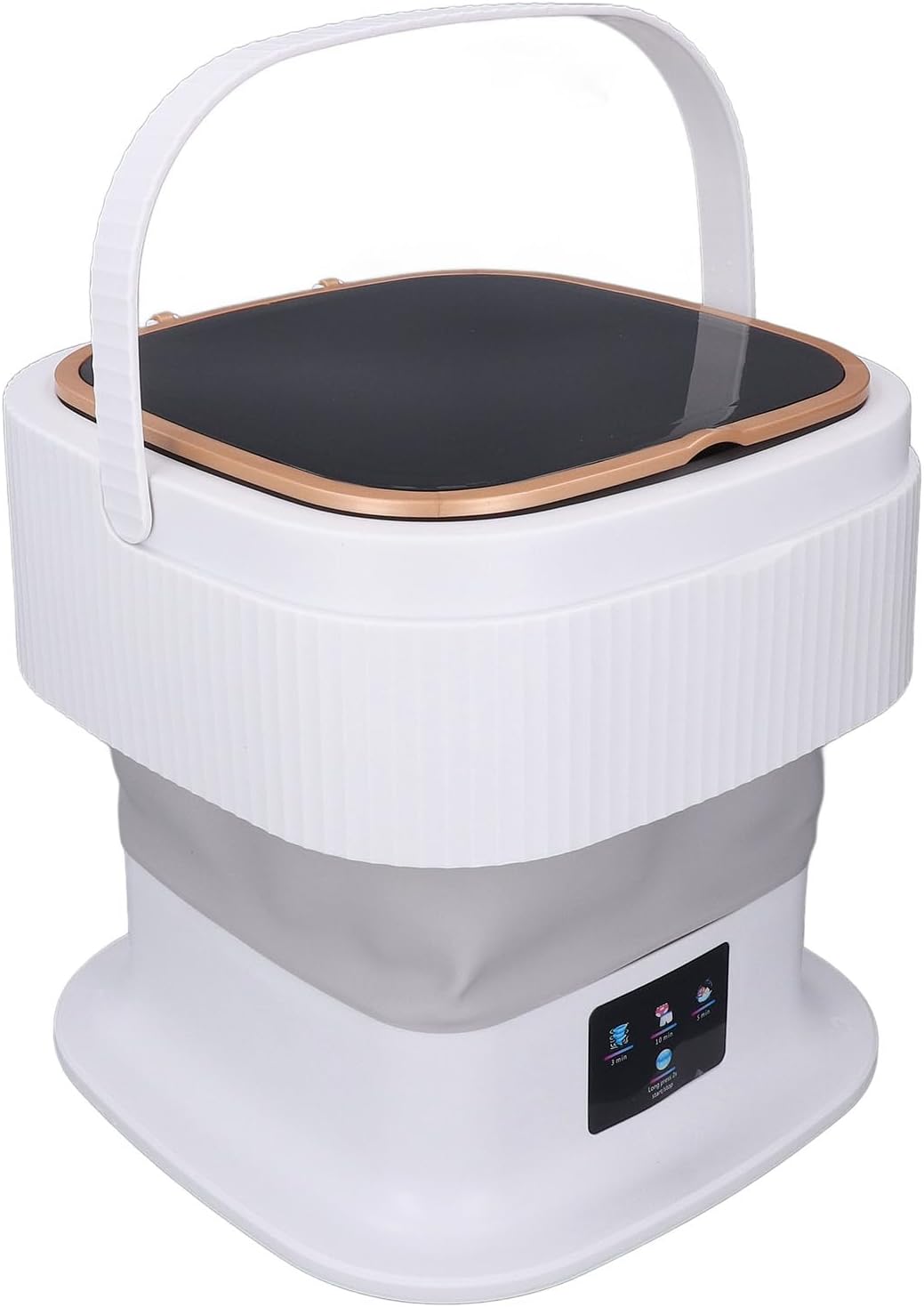 Portable Washing Machine, 11.5L Large Capacity 3 Timer Modes Mini Foldable Washer with Drain Hose for Underwear Baby Clothes (Gray)