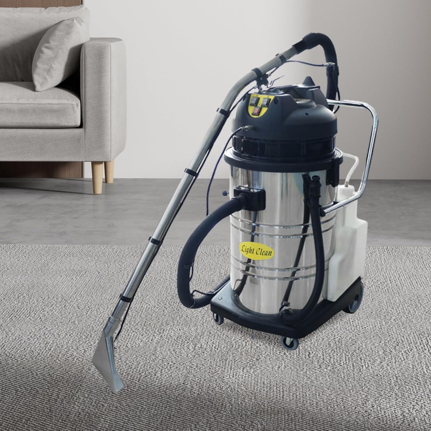 Commercial Carpet Cleaner 16 Gallon Carpet Cleaning Machine 2110W Car Detailing Carpet Cleaner Extractor Carpet Shampooer Sofa Curtains Steam Cleaning Vacuum Washing Cleaner Machine