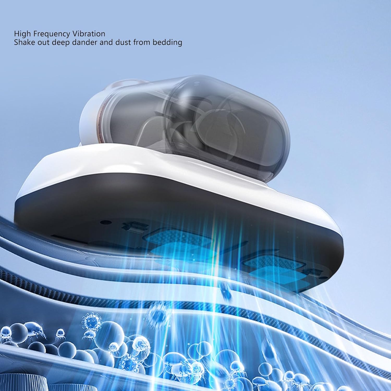 Jeanoko Mattress Vacuum Cleaner, 10Kpa Strong Suction 3 Gears Adjustment with Filter for Sofa Bed Mattress Carpet