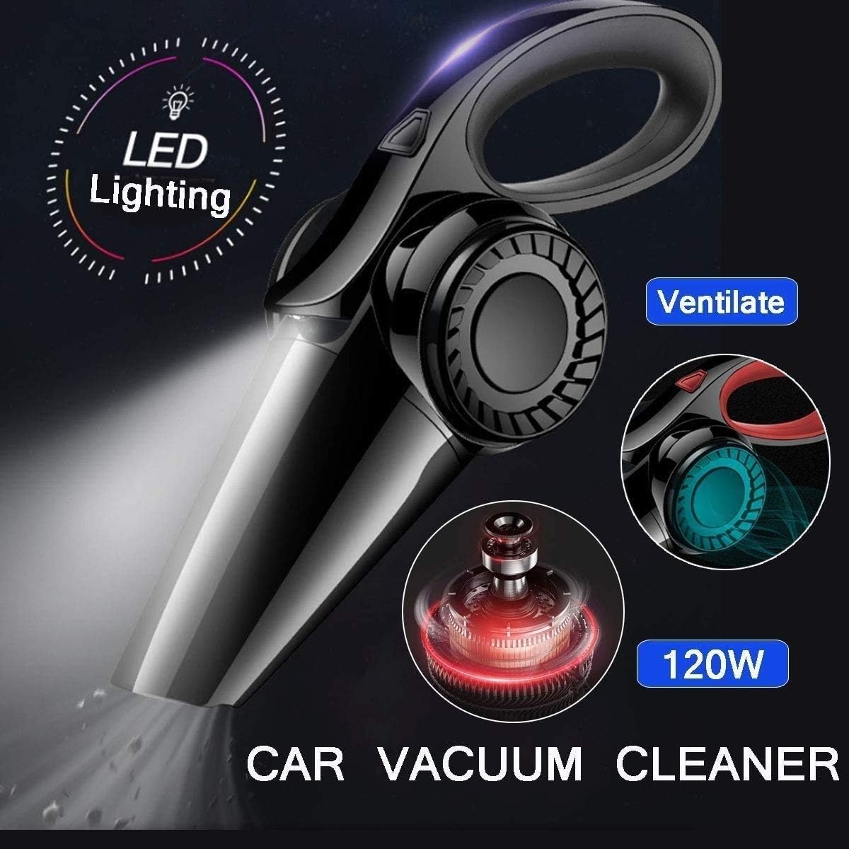 Cordless Handheld-Vacuum-Cleaner Rechargeable-Lightweight Portable-Cleaning: 4.5kpa Cyclonic Suction Hand Vacuum Li-ion Battery Wet/Dry Cordless Vacuum for Pet Hair, Home,Car Use